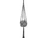 LECHUZA Macramé Cotton PURE 120 - Plantenhanger - 120 cm lengte - zwart - 100% katoen