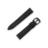JT Berlin Wannsee Reservearmband (20 mm) voor Samsung Galaxy Watch/Amazfit/Garmin Forerunner [handgemaakt in Duitsland, leder/Nytech reserveband, roestvrijstalen sluiting] zwart/zwart