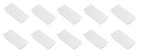 FRANKEN HM2350 09 Set van 10 hoogwaardige rechthoekige magneten voor kantoor, thuis, werkplaats, ideaal voor whiteboard, koelkast, voetbord of vitrine, 23 x 50 mm, wit