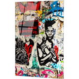 Wallity Peinture sur verre Banksy Bad Made Beautiful - Couleurs vives - 45 x 65 cm