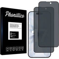 Phonillico® Gehard Glas voor iPhone 17 [Pack 2] Privacy Anti-Spy Zwart Schermbeschermer