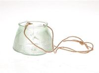 HBX natural living Lanterne suspendue Lines Ø11xh15cm vert