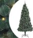 vidaXL Kunstmatige voorverlichte kerstboom met bolset groen 240 cm