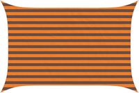 vidaXL Parasol rond PU gecoat Oxford orange et brun mât parasol imperméable avec protection UV et éclairage