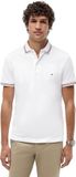 Tommy Hilfiger Gestreept Slim Fit Poloshirt - Biologisch Katoen - Wit - Maat M