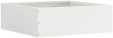 vidaXL Gazonrand 40 x 40 x 13 cm staal wit
