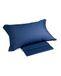 Caleffi - Bedding set van katoen, eenkleurig, 100% katoen, blauw