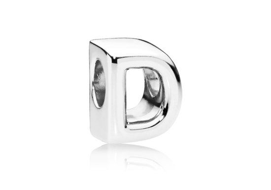 PANDORA Bedel zilver Letter D 797458