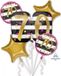 Amscan - Bouquet de ballons en aluminium Rose & Or Milestone 70 - Multi