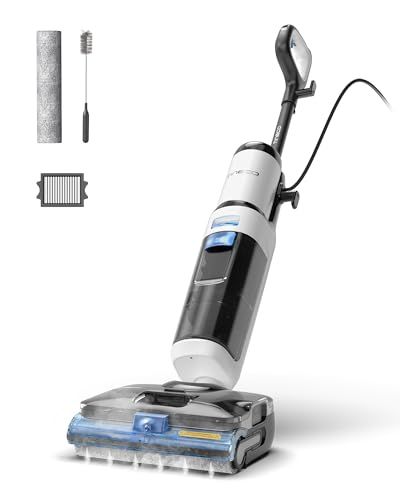 Tineco Floor ONE S6 Stretch Steam nat-/droogzuiger, 160 °C BoostSteam, anti-klit-design, FlashDry zelfreiniging, stoomreiniger met kabel voor ingedroogde vlekken en voegen