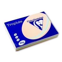 Clairefontaine Multipack - Zalm/Blauw/Groen/Kanariegeel/Roze - 80 grams A3 (5x 100 vel)