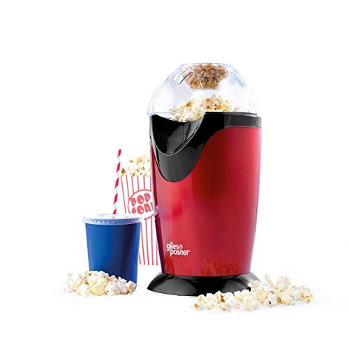 Giles & Posner EK0493GVDEEU7 Popcorn Maker with Measuring Cup | European Plug | 1200 W | Tasty Popcorn in 3 Minutes | No Oil Needed