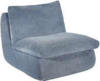 Vente-unique Blauwe LOLEVA fauteuil met getextureerde stof
