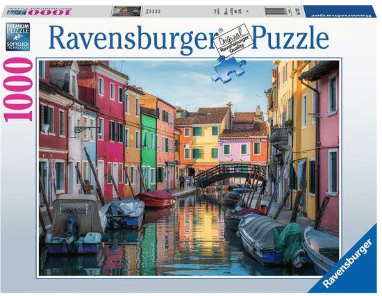 Ravensburger puzzel Burano, Italië - Legpuzzel - 1000 stukjes
