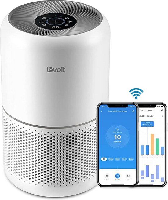 Levoit Core 300S Slimme Luchtreiniger - Wit - HEPA-filter - 240 m³/h CADR - 20 m² - 26 W