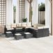 Prolenta Maison Exclusive - Tuinset met 14 delen, zwarte polyrotan loungeset