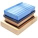 Sharpening Stones for Wood Carving Tools - Whetstones Carvers Sharpener - Gouge Stone 400 & 1000 Grit with Removable Nonslip Pads and A Bamboo Base, Blue Red, 5.9×4.1×3.7 in (TP-201215A2)