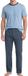 Ammann Heren pyjama Mix & Match copen blue gestipt korte mouw 100% Katoen XL