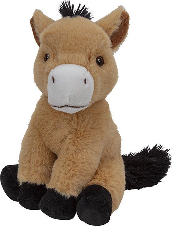Nature Planet Pluche dieren knuffel Paard - 23 cm