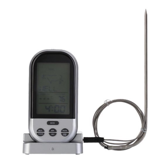 Quickstuff Digitale Draadloze BBQ Thermometer / Oven Kern Temperatuurmeter - Kernthermometer