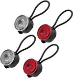 Benson set de phares de vélo à LED - 2x set complet - rond - rouge/blanc - 30 mm