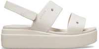 Crocs Brooklyn 4U Platte Sandalen Dames Beige Sleehak Kunststof Lente/Zomer 2025