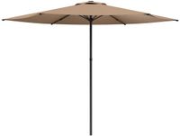 vidaXL Stokparasol Taupe Polyester 296 cm