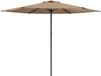 vidaXL Stokparasol Taupe Polyester 296 cm