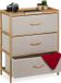 Merkloos Relaxdays Ladekast Bamboe 3 Stoffen Lades Naturel/Beige