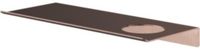 Hotbath &More Planchet 30 cm inclusief bevestigings rails met 1 uitsparing voor een zeepdispenser of beker Geborsteld koper PVD