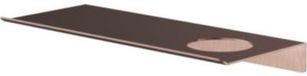 Hotbath &More Planchet 30 cm inclusief bevestigings rails met 1 uitsparing voor een zeepdispenser of beker Geborsteld koper PVD