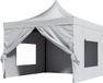 Happyment Pavillon de jardin pliable - Tente de réception - Pavillon de luxe - 3x3 m - Blanc
