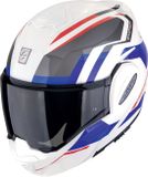 Scorpion EXO-Tech Evo Furio Wit Rood Blauw Systeemhelm - Helm