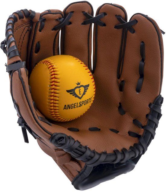 Engelhart Honkbalset Kinderen – Honkbalhandschoen Junior 9 inch – Inclusief PVC Honkbal – Rechtshandig
