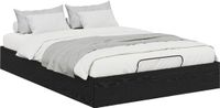 vidaXL Bedframe Ottoman Zwarte Eik 140 x 190 cm