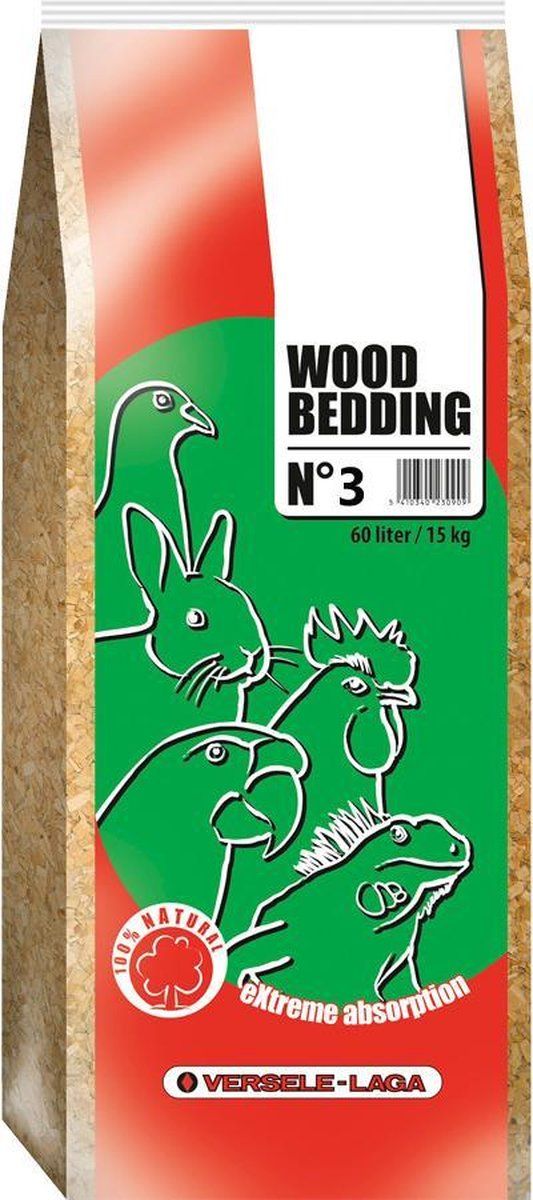 VERSELE-LAGA Wood Bedding Beukenhout 3 mm 15 kg Gebroken
