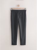 Next - Heren - Formele broek met elastische tailleband en rijke textuur van wol - Grijs