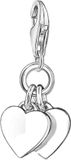 Thomas Sabo Damesbedel, club-hanger, hartjes, 925 sterling zilver, 0836-001-12