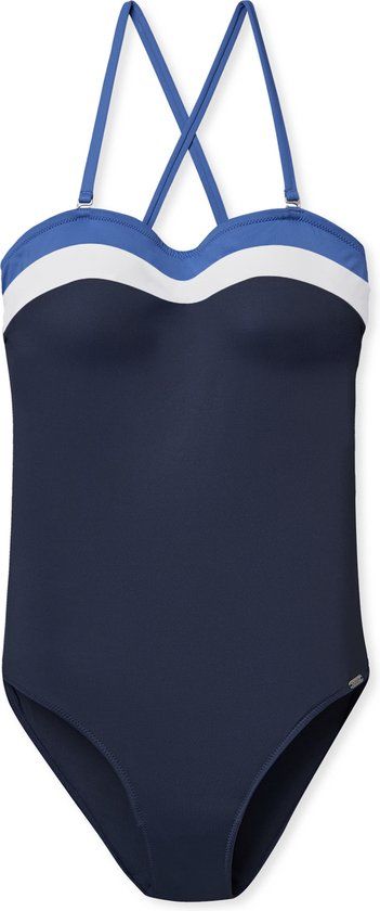 Schiesser Bandeau Badpak Dames - nachtblauw - Maat L