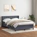 Maison Exclusive - Sommier À Lattes De Lit Et Matelas Gris Foncé 160x210cm Velours