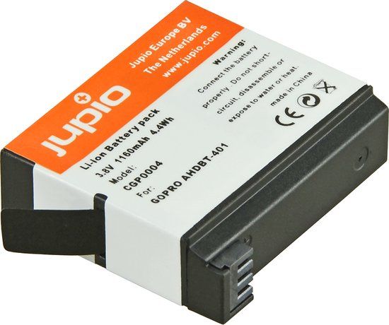 Jupio AHDBT-401 HERO 4 1160 mAh - Accu voor GoPro Hero4