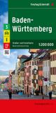 BADEN KOMPASS Freytag & Berndt Baden-Wurttemmountain, Road map 1:200.000