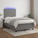 Maison Exclusive - Boxspringbed met matras en LED-verlichting, donkergrijs, 120x200 cm, textiel