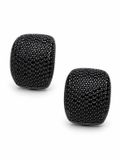 AVANT-GARDE PARIS AGPER56044 - Oorknopjes Pavé Dome - Zwart - Metaal Met Zirkonia - Rhodium Plating - Voor Dames