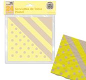 Tafelservetten PASTEL Tafelservetten X 24 GEEL