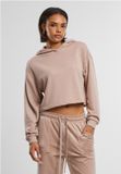 Urban Classics Oversized Light Terry Crop Hoodie Roze L