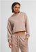 Urban Classics Oversized Light Terry Crop Hoodie Roze L