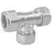 Riko P-701 Messing T-stuk 15mm Vernikkeld
