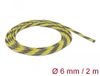 Delock Gaine tressée extensible 2 m x 6 mm noir-jaune