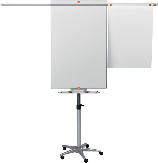 Nobo Classic Staal mobiele flipover met uitschuifarmen, magnetisch
